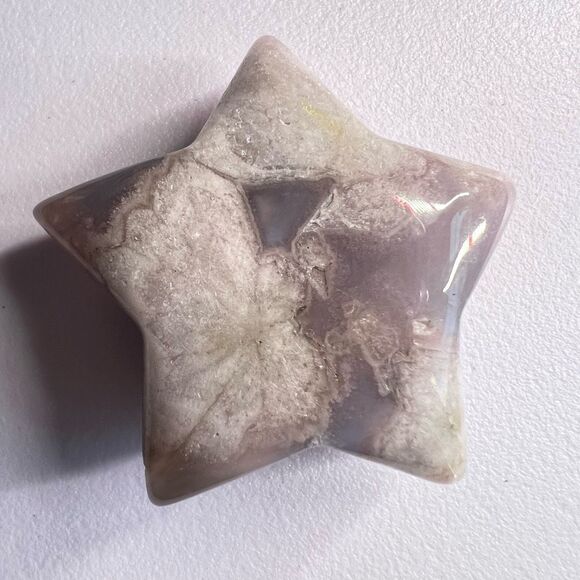 Flower Agate Star Carving (16) - Picture 4 of 8